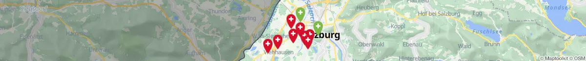 Kartenansicht für Apotheken-Notdienste in der Nähe von Maxglan-West (Salzburg (Stadt), Salzburg)